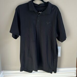1969 Versace Black Short Sleeve Cotton Italian Polo Shirt Size XL